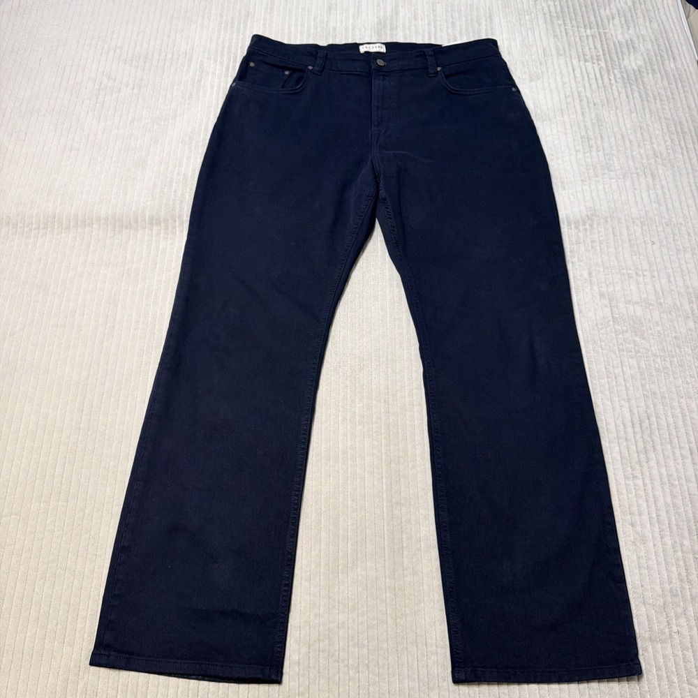 Tecovas Straight Leg Jeans Mens 38x32 Dark Indigo Navy Blue Western Denim Pants